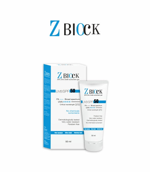 Z-block 25% Zinc Oxide Sunscreen Gel - MySkinCare.in