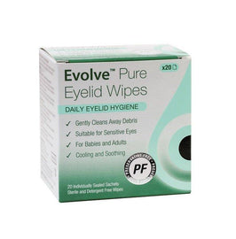 Evolve Pure Eyelid Wipes 20’s - MySkinCare.in