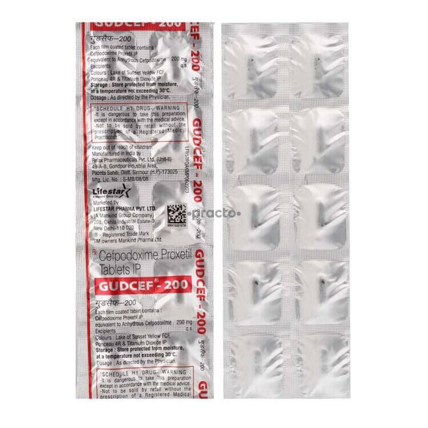 Buy GudcefXL 200(1x10) Tab from Mankind Pharma Ltd in India