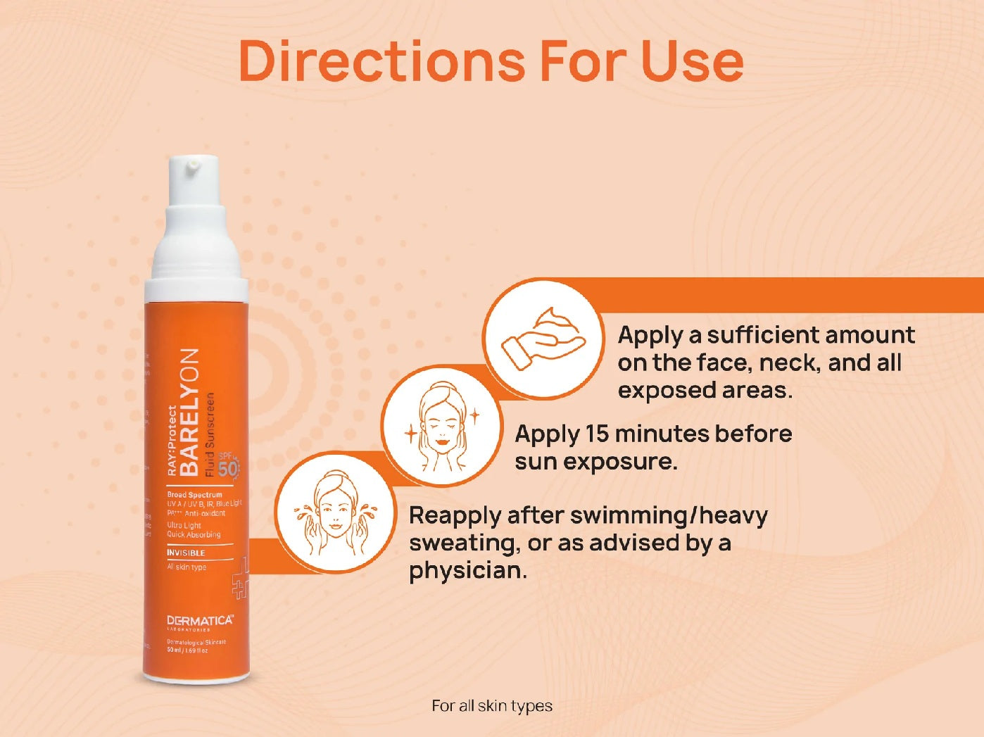 Dermatica RAY: Protect Barelyon Fluid Sunscreen SPF 50